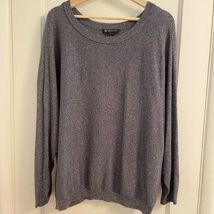 Metallic silver INC light knit sweater